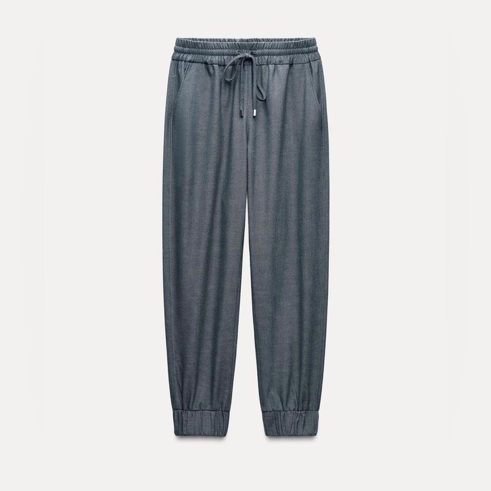ZARA CUFFED HEM JOGGING PANTS   
Color: Indigo * Size: M